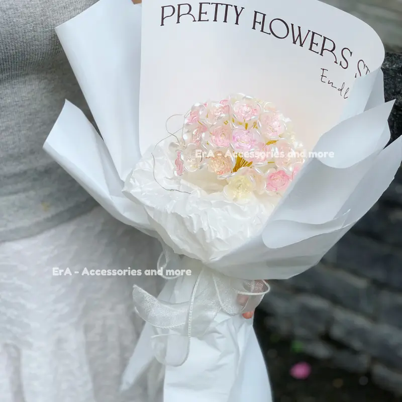 [DIY] Set Tự Làm Bó hoa hồng đá handmade làm quà tặng sinh nhật, tặng Valentine, tặng 8/3 tặng người yêu, mẹ, chị em gái,cô giáo 8