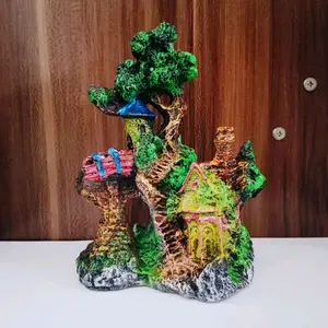 Hiasan aquarium fiber kuil cinta