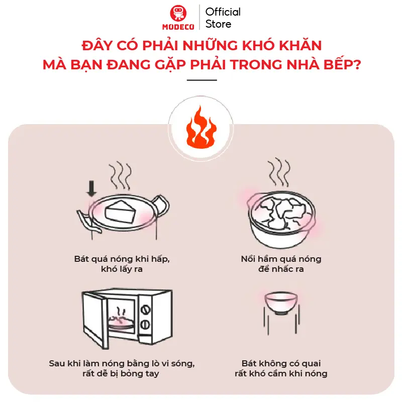 Bộ Dụng Cụ Gắp Bát Đĩa Chống Nóng - Găng Tay Silicon - Miếng Rửa Chén Bát Silicon - 6 Chi Tiết Cực Đa Năng 2
