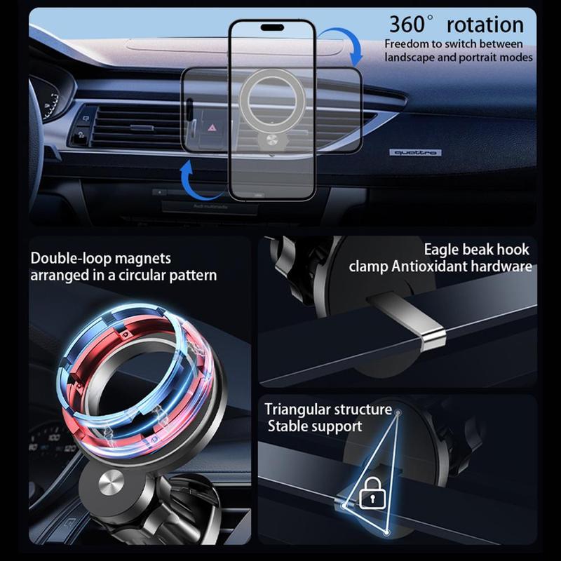 Magnetic Car Phone Holder, Small Size Car Air Vent Phone Holder, Universal Car Interior Accessories for Car, Truck, SUV, Taxi 3
