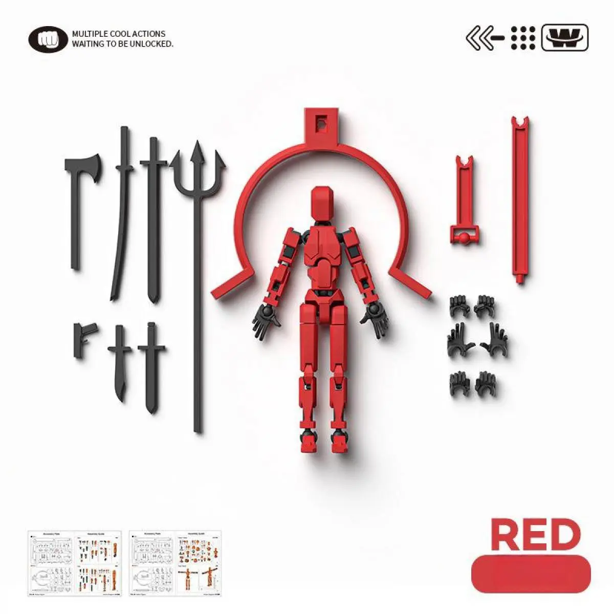 Mô Hình Hành Động, Búp Bê Mô Hình, Chất Liệu Nhựa Nhiều Màu, 13 Khớp, In 3D, Robot Có Thể Tháo Rời Đồ Chơi Lắp Ráp, Thích Hợp Cho Trẻ Em, Quà Tặng Sinh Nhật Và Ngày Lễ