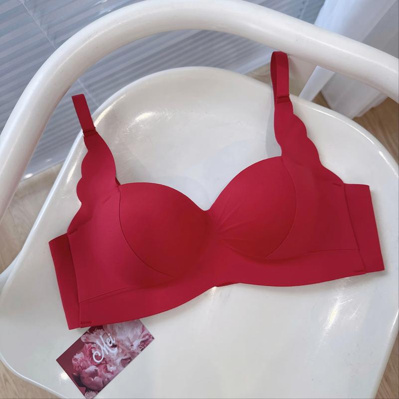 Mã C21 Áo Lót Không Quần Đệm Dày 3 cm Áo Trơn Không Viền Bản Lưng Lớn Không Ngấn Nách Mặc Áo Dài Áo Bó Áo Phông Top Bra Nữ 3