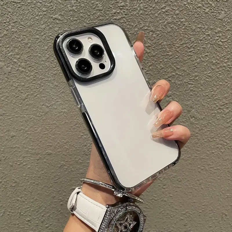 Clear Phone Case with Hollow Design, Anti-fall Mobile Phone Case, Shockproof Cases Cover Phone Cases Compatible with iPhone X 11 12 13 14 15 Pro Max 3
