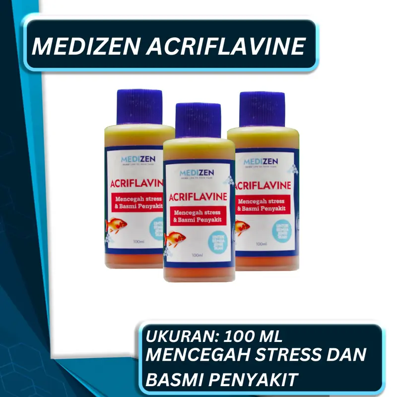 OBAT IKAN HIAS ACRIFLAVINE PLUS KIYOSAKI 100 ml 2