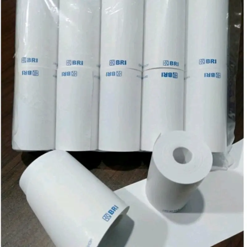 10 Roll kertas Struk Thermal Edc logo BRI 57x30mm Hitam 2