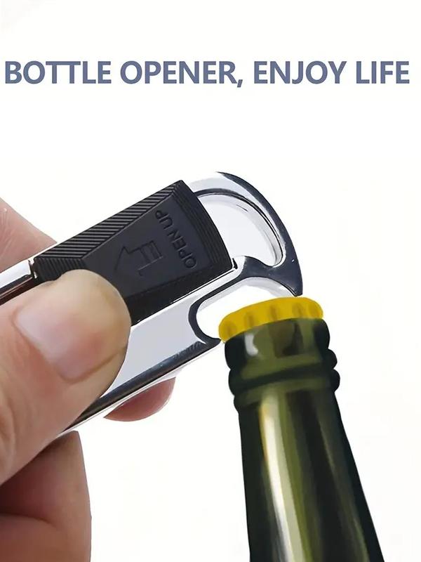Metal Keychain with Detachable Key Rings, Bottle Opener Keychain, Creative Gift for Men & Women, Fashion Accessories for Daily Use, Travel Essentials 3