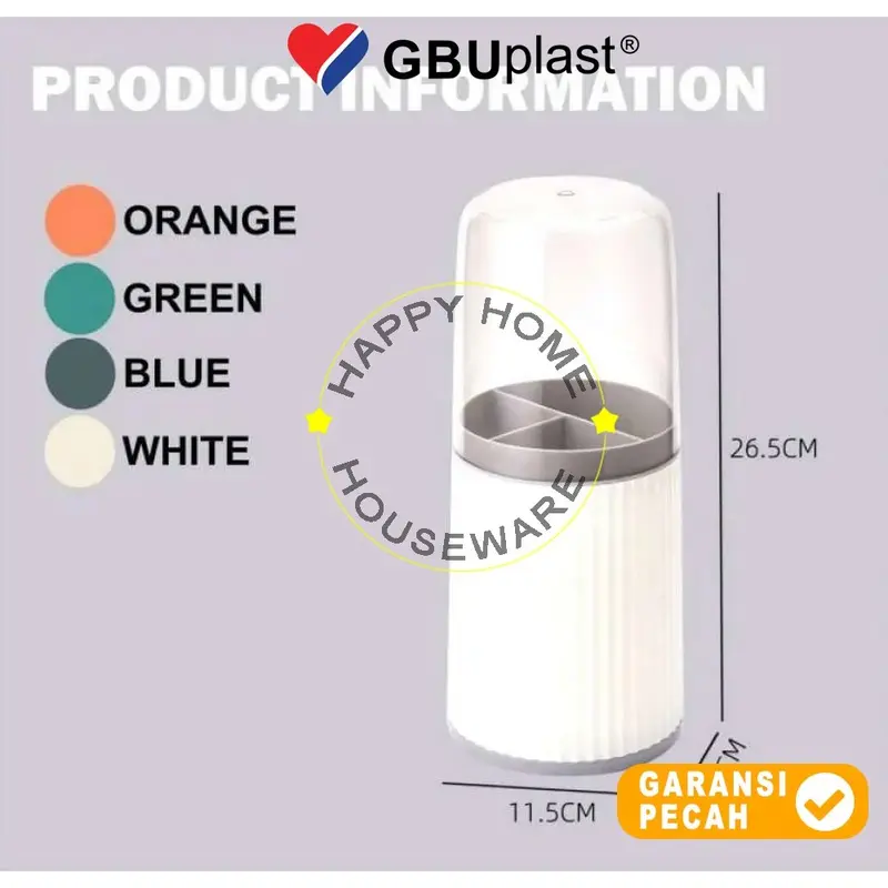 GBUplast Alexa Cultery Holder With Lid Tempat Sendok Garpu Sumpit Alexa Tutup Serbaguna 3