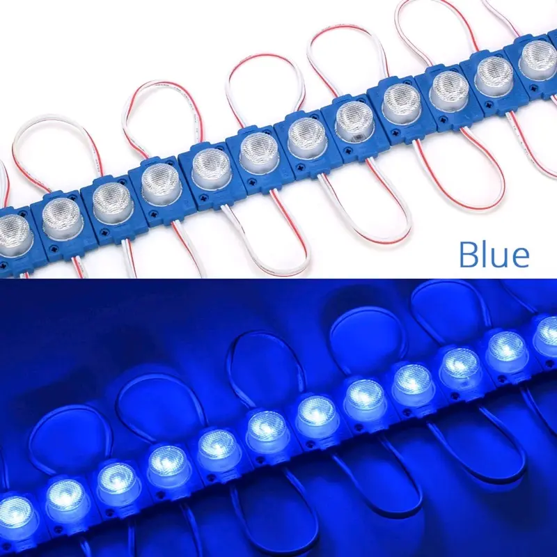 10Pcs Led Modul 1 Mata Besar Lampu Variasi Kolong Motor Mobil Bis Truk 12V / 24V Waterproof 1