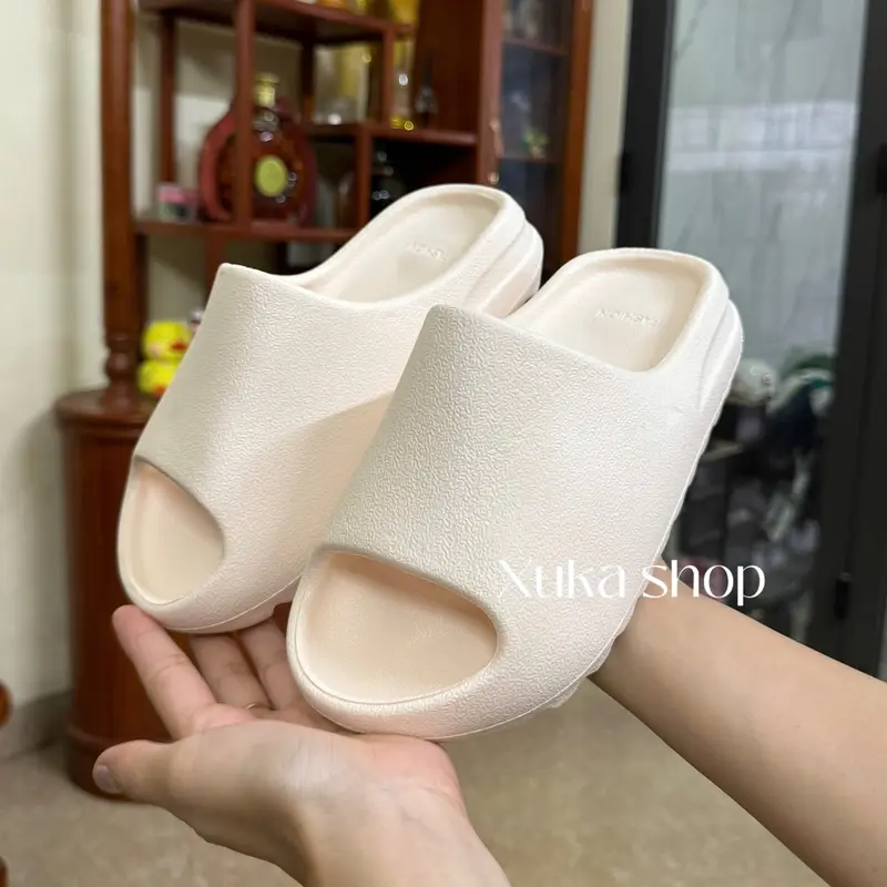 Dép bánh mì vân Nhám Nữ đế răng cưa cao 4 cm, chống trơn trượt DéP Slipper Quai Ngang 2