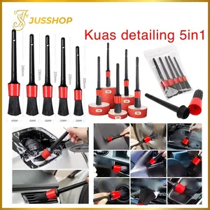 DAPAT 5PCS Kuas Detailing Set 5in1 Kuas Sikat Pembersih Sela Interior Mobil Detailing Brush Set