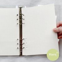 Gambar [HARU] Kertas Loose Leaf 6 Lubang Ukuran A5 A6 Refill Kertas Binder 6 Rings Grid Blank Dotted Paper dari Haru.collections Kota Batam 2 Tokopedia