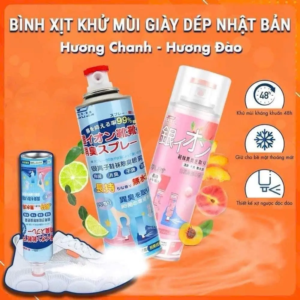bình xịt giầy chống hôi chân.Hiệu quả kéo dài 24giờ