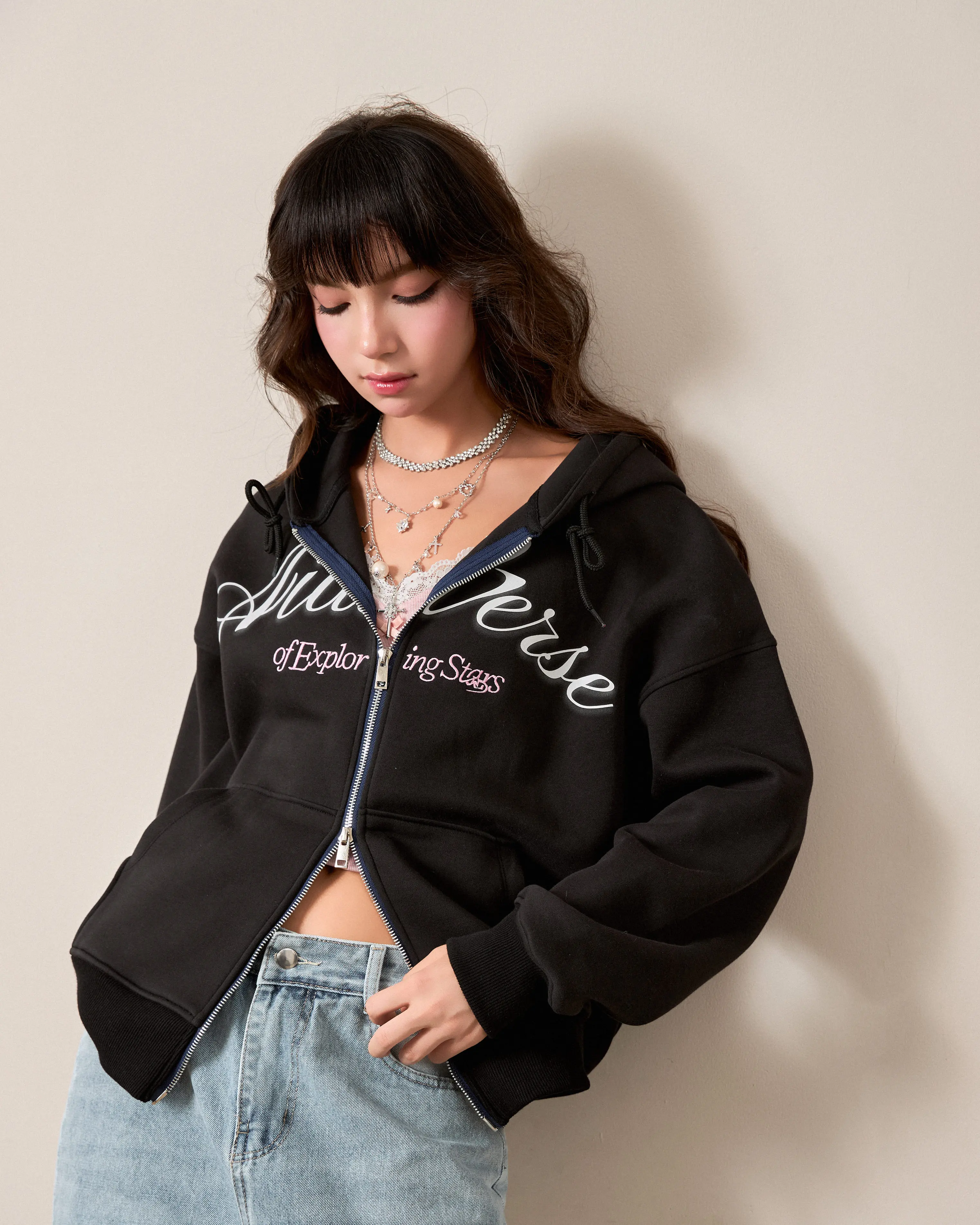 AIAI OFFICIAL "Miukiway" Boxy Hoodie - Áo nỉ hoodie zip hình mèo form boxy thêu logo thương hiệu