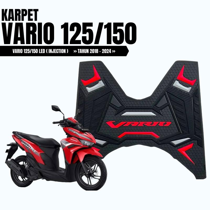 Karpet Motor Vario 125 / 150 tahun 2018 s/d 2023 Bahan Karet Tebal new Keset Motor vario  150 karpet  vario 1