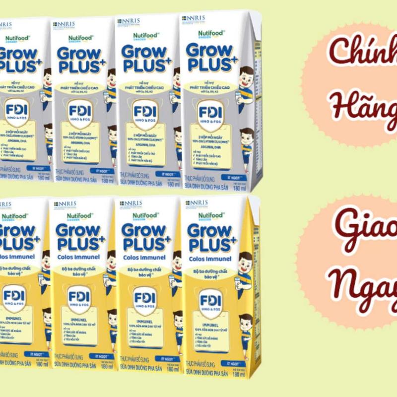 [Chính hãng] Combo 2 Thùng 24- 180 Sữa Grow Plus Bạc/Vàng Imunel