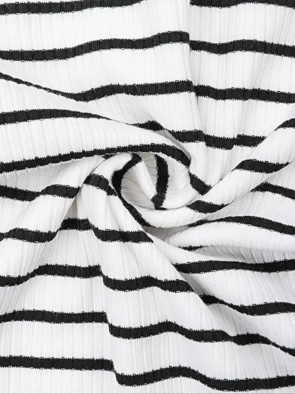 Women's Striped Pattern Bodycon Dress, Fashion Casual Sleeveless Dress for Daily Outdoor Wear, Ladies Clothes for All Seasons 7