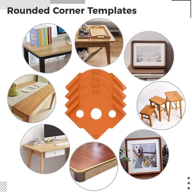 Woodworking R-corner Trimming Template, Semi-round Quick Positioner, Engraving Machine Trimming Machine Woodworking Round Corner Positioner 6