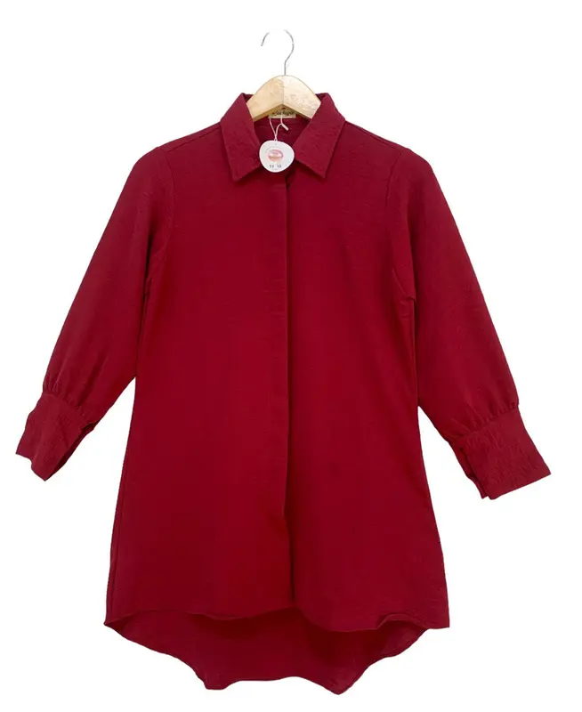 Hilya Tunik anak remaja tanggung usia 9-14 tahun bahan crincle airflow Baju Wanita Muslim / Tunik anak panjang bahan Crinkle/ Baju anak perempuan Katun Atasan 6