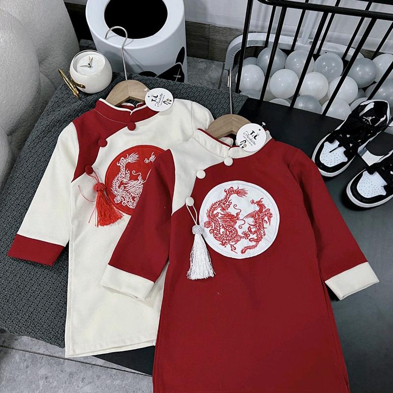    1 tuổi trở len  nhiều mẫu  Áo dài cách tân nhung tăm.của bé trai sai 8-26kg  ko kèm quần  