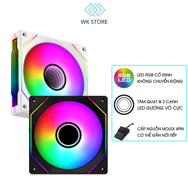Quạt Tản Nhiệt - Fan case Xigmatek G20F Infinity Black / White - Gương Vô Cực - Led RGB Fixed - Tặng Kèm Ốc