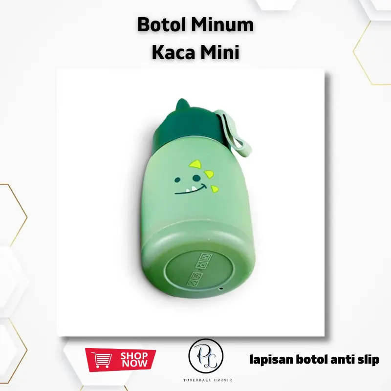 Botol  Minum Kaca Mini / Gelas Anak Tumbler Karakter 360mL 6