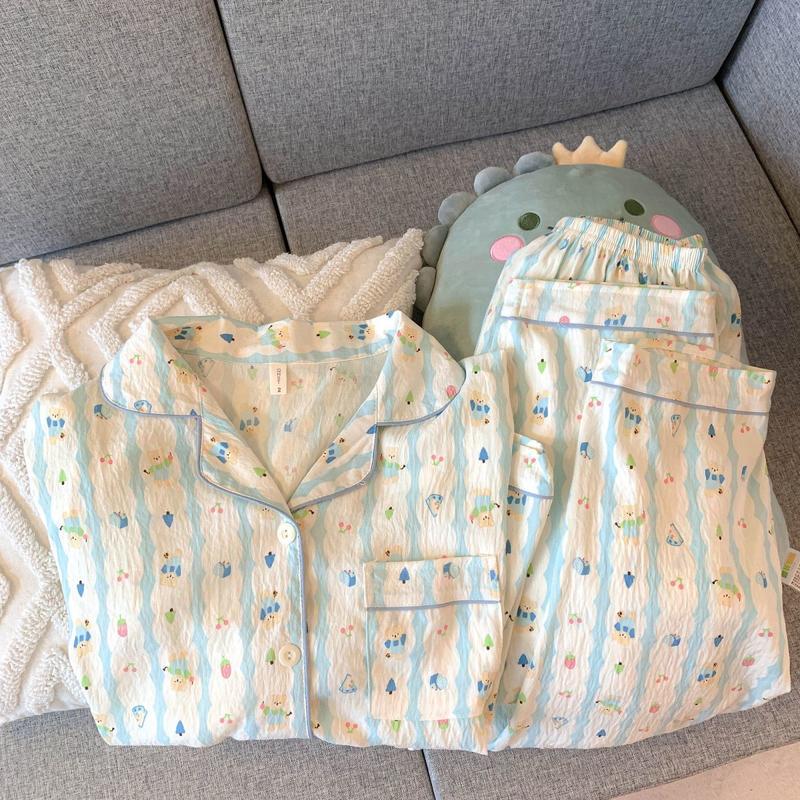 Product Introduction of Bộ Đồ Ngủ Cotton Đám Mây, Dành Cho Nữ, Bộ Sưu Tập Mùa Xuân Và Mùa Thu, Quần Dài Tay, Bộ Đồ Cotton Nguyên Chất, Phong Cách Cô Gái Ngọt Ngào Hoạt Hình Dễ Thương, Thích Hợp Mặc Ngoài Trời Và Mặc Nhà, Tỷ Lệ Được Phê Duyệt 93%, Năm 2025 10