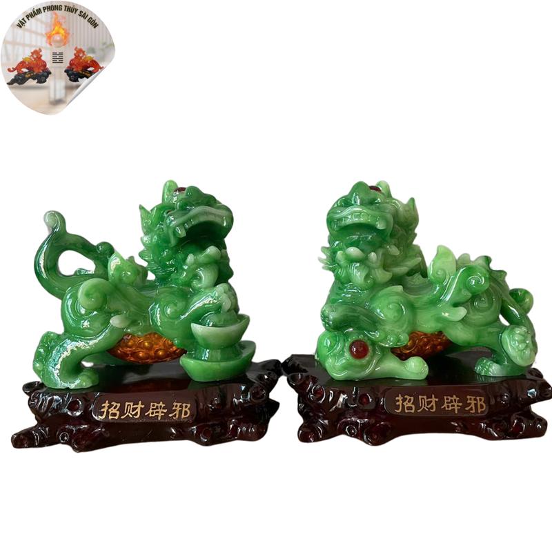 Cặp tỳ hưu 17cm ôm trứng trang trí  bàn thờ và nhà cửa Decor Decor Phòng Phòng Khách 5