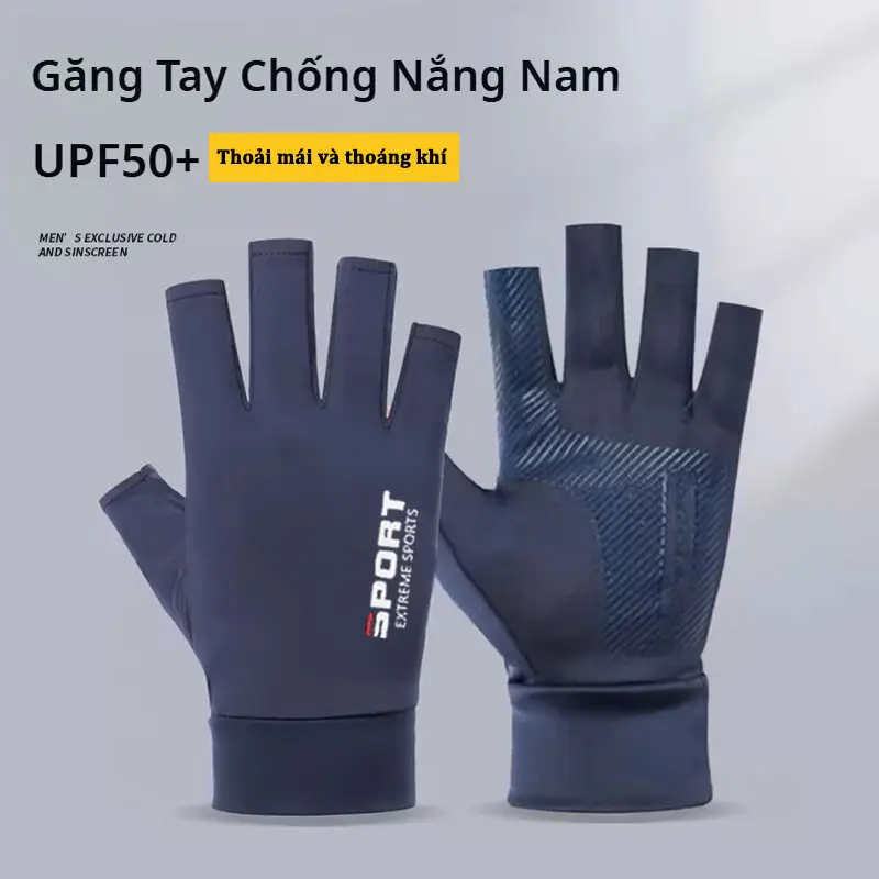Găng tay hỗ trợ chống nắng đi xe máy lái ô tô mùa hè xỏ 5 ngón thao tác cực tiện chơi thể thao hết ý - GTNX5N. chống tĩnh điện bảo vệ tia cực tím Nam Sport 3