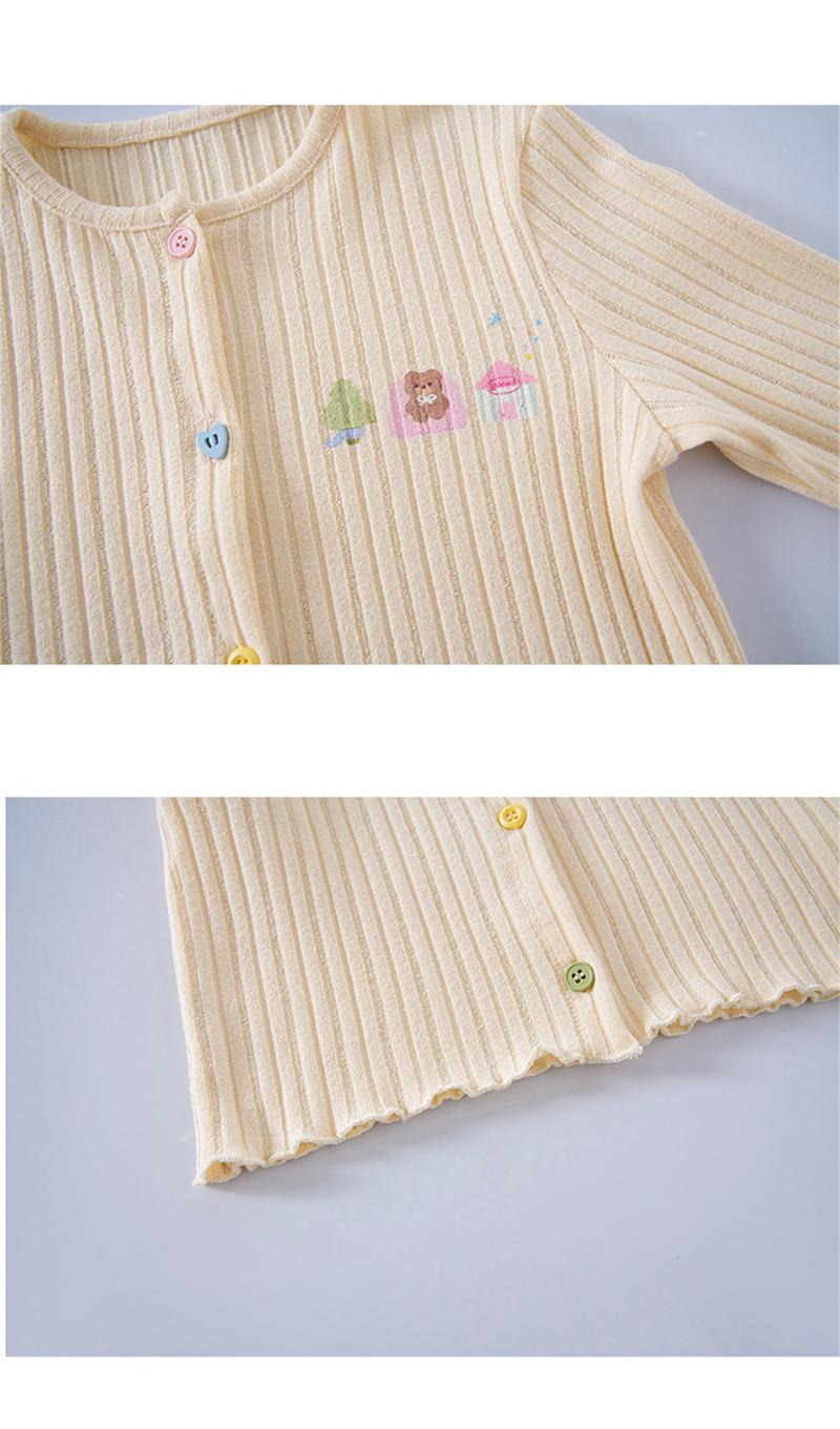 Product Introduction of 80-120cm 0-6 years old  New Baby Girl Korean Version Jacket All-Match Cute Children's Clothing Top Autumn New Style Girls Knitted Cardigan 36
