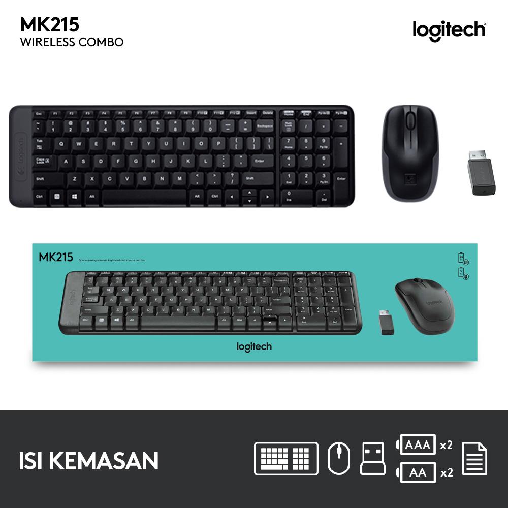 Promo Logitech MK215 Combo Keyboard dan Mouse Wireless (Tanpa Kabel ...