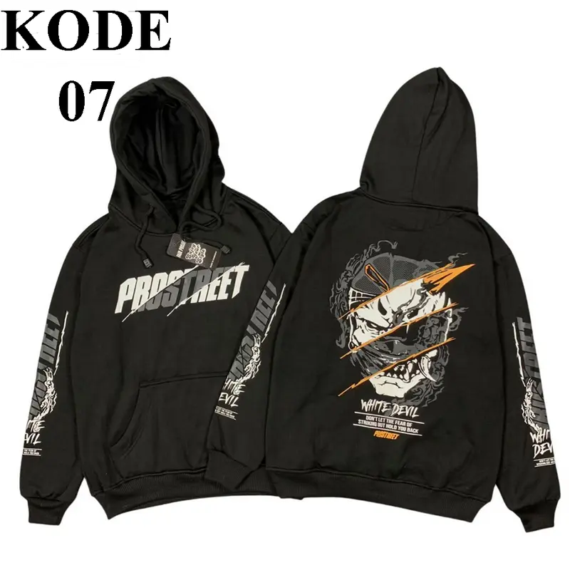 Sweater Hoodie Prostreet White Devil Jepang Sweater Pria Wanita Hoodie Jepang - Jaket Prosstreet white devil - jaket motorr prostreet 7