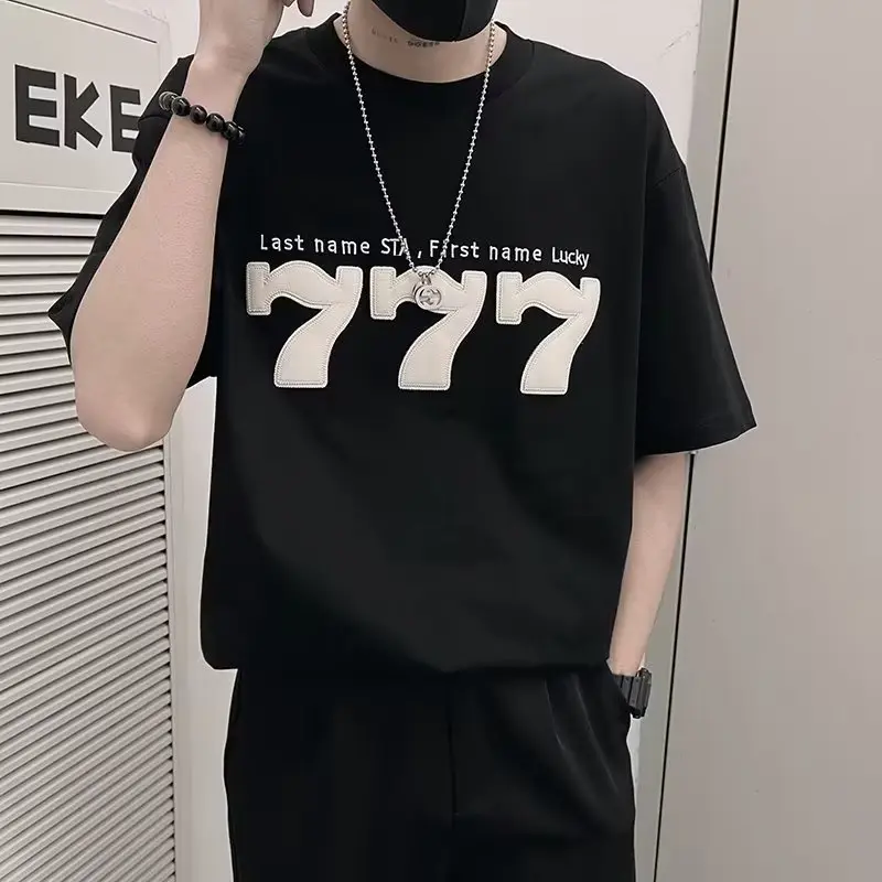 2024 Fashion T-shirts  Sportswear Cotton Quality Loose and Comfortable Printed Neckcrew  Shirt Casual Wearfashion Clothing