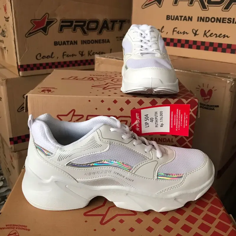 Sepatu Sneakers PRO ATT LIP 504 Putih Size 33 34 35 36 37 38 39 40 Sneaker Putih 3