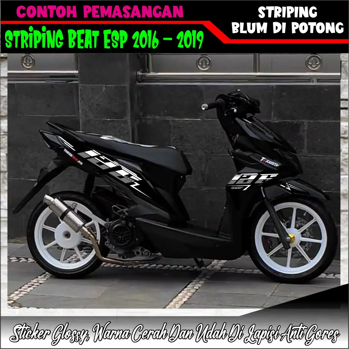 Striping Stiker Beat Esp List Variasi Simple Motorcycle