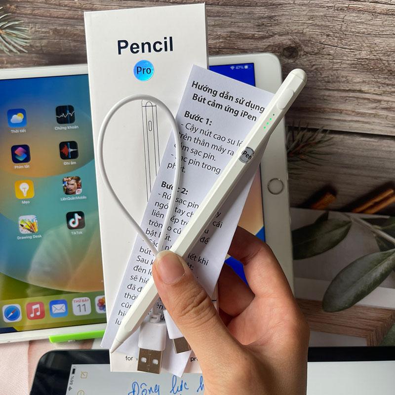 Pencil P Bút Cảm Ứng Chống Tỳ Tay Cho iPad Ra Mắt Từ 2018 Trở Lên ( Gen 6,7,8,9,10. air 3,4,5,6. mini 5,6. pro 2018 trở lên).