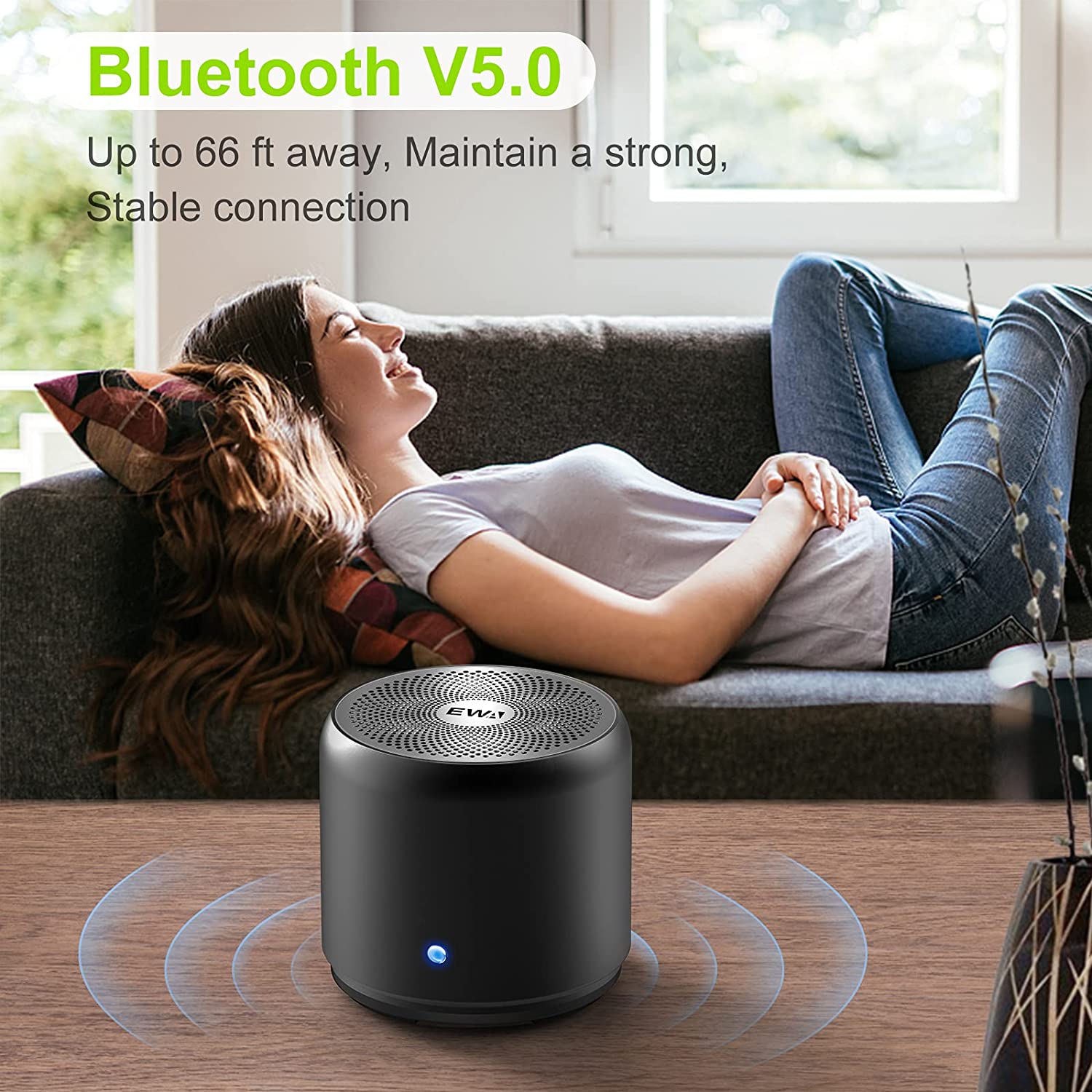 EWA Portable Bluetooth Speaker 8W StormBox Blast Outdoor Wireless Speaker Dual Stereo Party Camping Speaker 1200 mAh 4H Playtime - Image 4