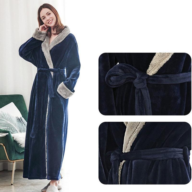 YIG8-Áo Choàng Tắm Khách Sạn, Thắt Lưng Vải Flanen, Áo Choàng Tắm, Thắt Lưng Thay Thế, Lông Cừu 3
