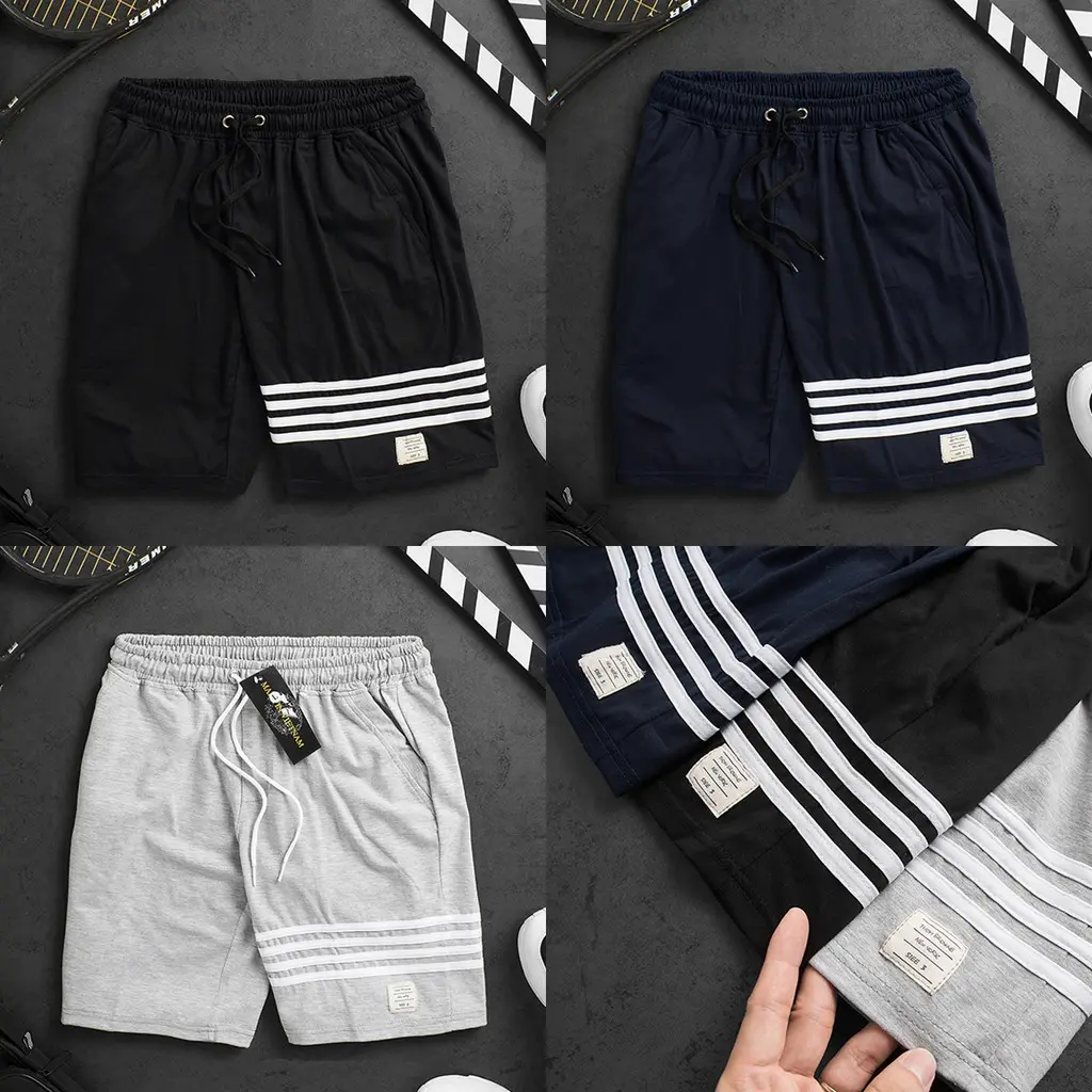 Quần Đùi Nam Chất Cotton Thoáng Mát,Quần Short Nam 4 sọc Kiểu Dáng Trẻ Trung Năng Động Menswear Kaki