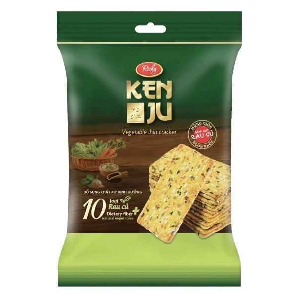 Bánh Cracker Rau củ Kenju Richy 192g (12 gói) - Ăn Vặt Snack