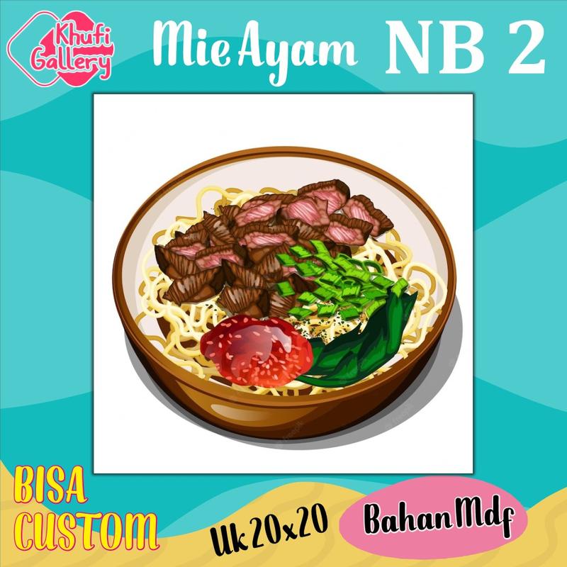 Khufi Gallery Hiasan Dinding Makanan Indonesia Mie Ayam 1