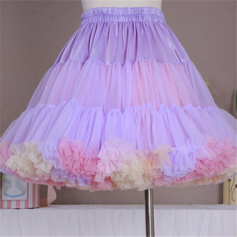 Product Introduction of Plus Size TUTU skirt lolita skirt support rainbow fart parent-child soft yarn lolita dress cotton candy mesh half skirt 11