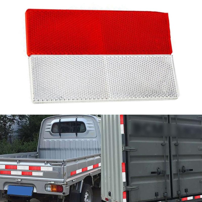 Reflective Plastic Rectangular Safety Stickers For Cars / Trucks 2PCS 3