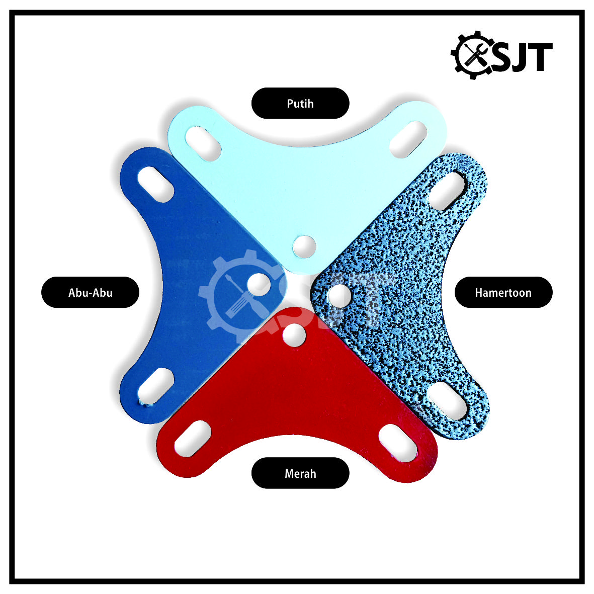 Plat Siku Segitiga / Plat Siku Penyangga / Mur Baut Siku Lubang Rak Besi