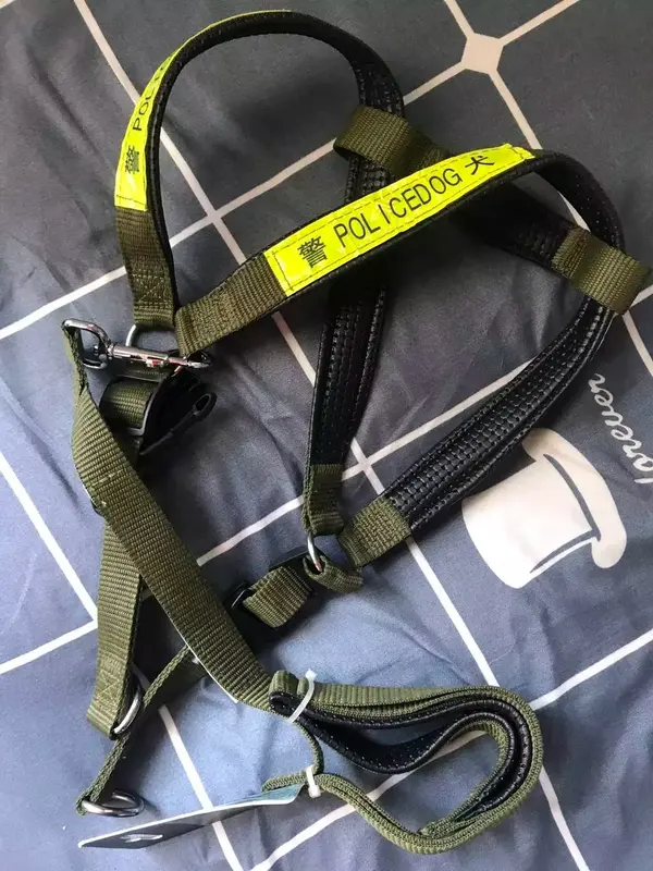 Dây dắt chó lớn - Dây xích yếm POLICE DOG phản quang dành cho chó lớn cực ngầu dây  xích  cho  mèo 4