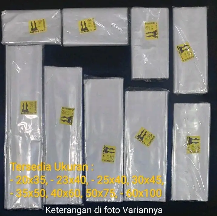 Plastik Kantong Besar Laundry PP Bening 40x60 50x75 60x100 Plastik Loundry Sayur Ikan Buah Sampah Dll Pakaian 1