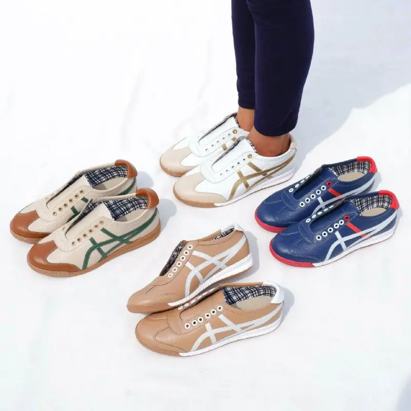Sepatu Kulit Wanita Onita Asli Papirut Kets Sneakers Casual Olahraga Flat 3cm Sol Karet Anti Selip