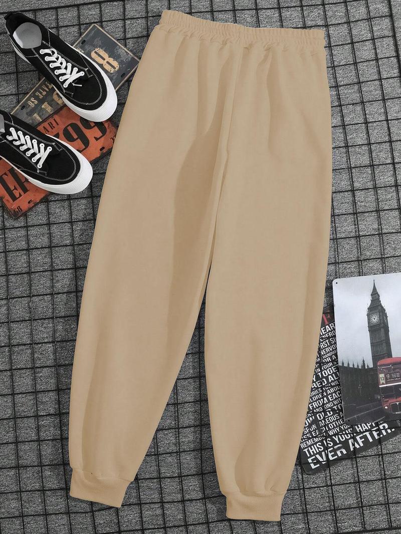 Product Introduction of Men's Regular Fit Dinosaur Print Drawstring Waist Sweatpants, Casual Comfy Pants for Fall & Winter, Men's Trousers for Daily Wear 2