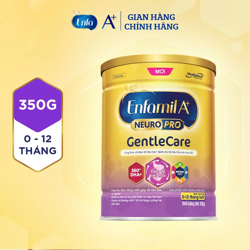 Sản phẩm Enfamil A+ Neuropro Gentle Care Infant Formula dành cho bé từ 0 – 12 tháng tuổi - 350g 0