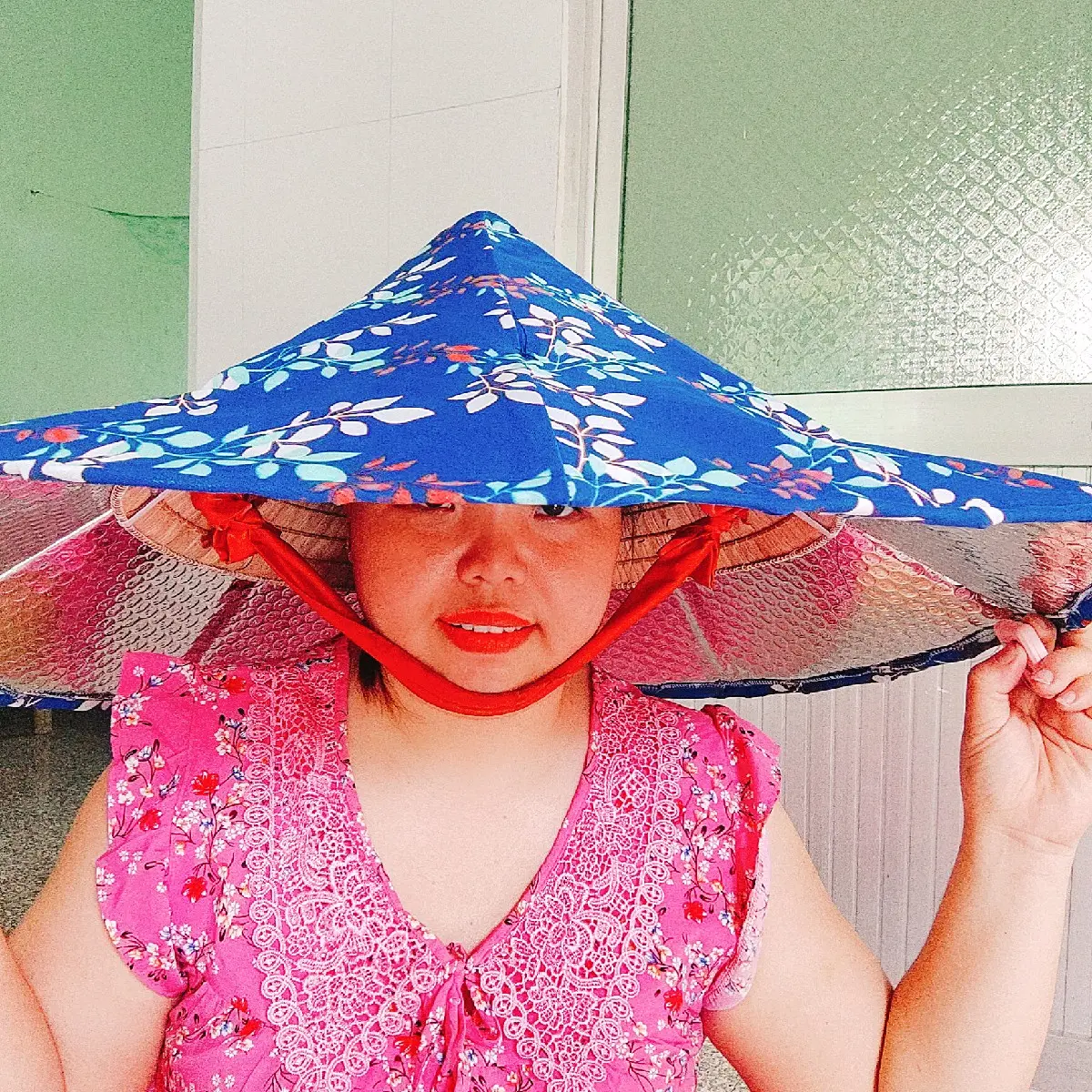 Nón dù cách nhiệt 2 trong 1 che nắng  che mưa