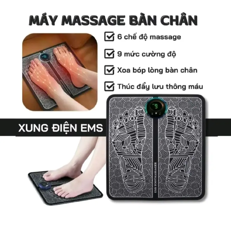 Thảm massa chân cao cấp có màn hình hiển thị giúp khí huyết lưu thông. Thảm massa chân giảm đau mỏi hiệu quả Massage Máy Massage 6